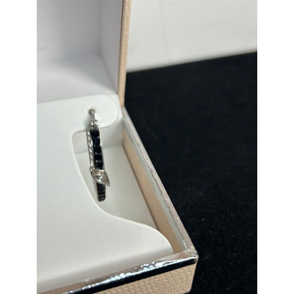 NEW Chrystina Genuine Crystal Sterling Silver Earrings - Picture 6 of 7